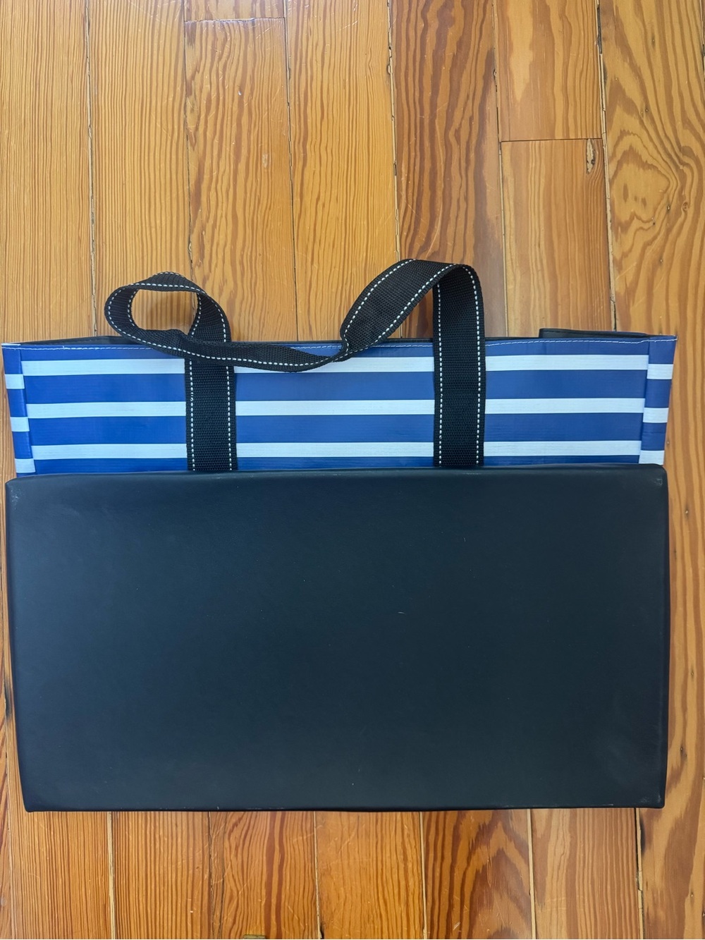 Scout Blue and White Deano Striped Tote - Picture 8 of 8